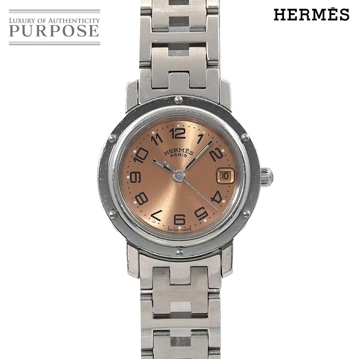 209【OH済み】HERMES　レディース　時計　クリッパー　ブラウン　希少 209【OH済み】HERMES 時計 レディース クリッパー ブラウン 希少