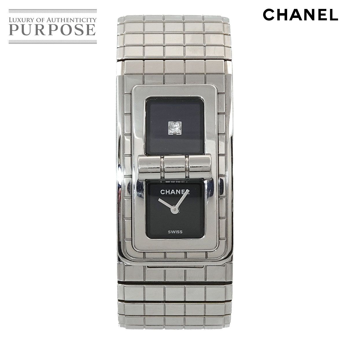 シャネル CHANEL コードココ H5144 ダイヤ レディース 腕時計 ブラック 