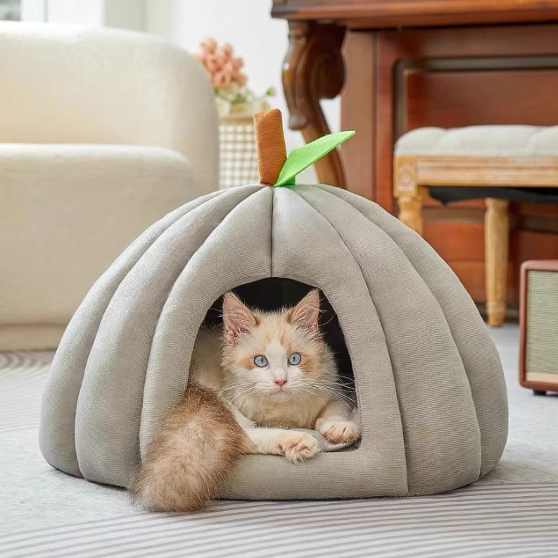 極厚み】Lサイズ 50x50cm ねこベッド 犬ベッド ドーム型 ペットベッド