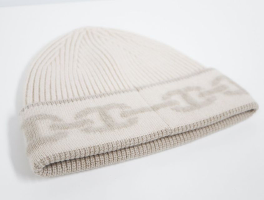 エルメス HERMES ヘヴン カシミヤ ニットキャップ シェーヌダンクル