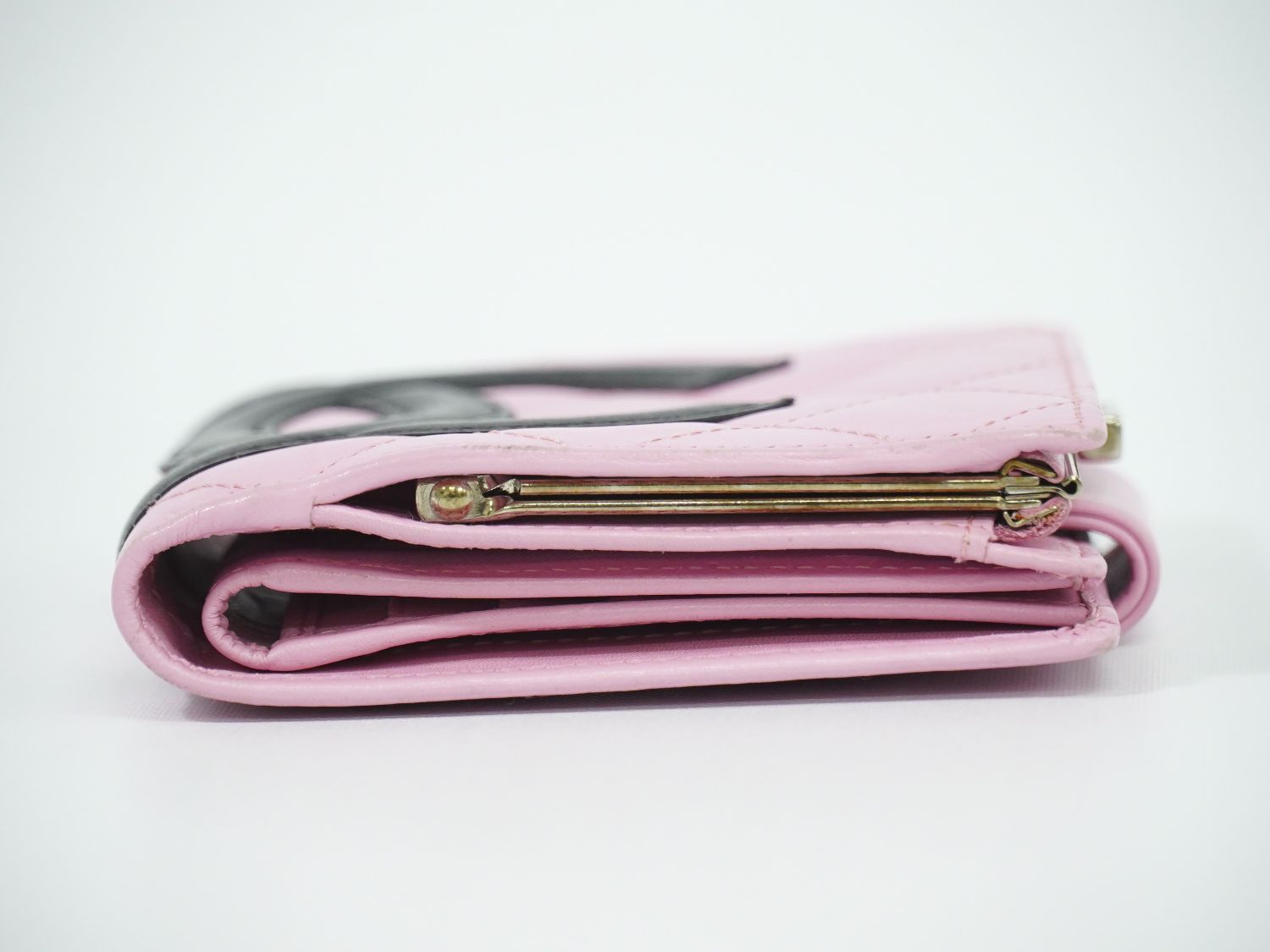 本物 シャネル CHANEL ココマーク カンボンライン 二つ折り 折財布