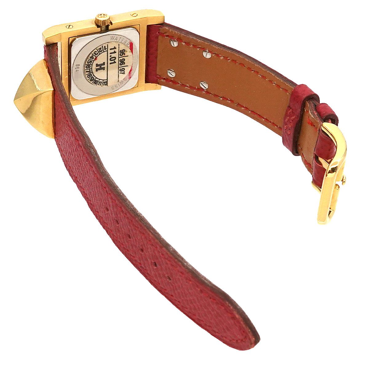 エルメス HERMES メドール ヴィンテージ レディース 腕時計 ピラミッド