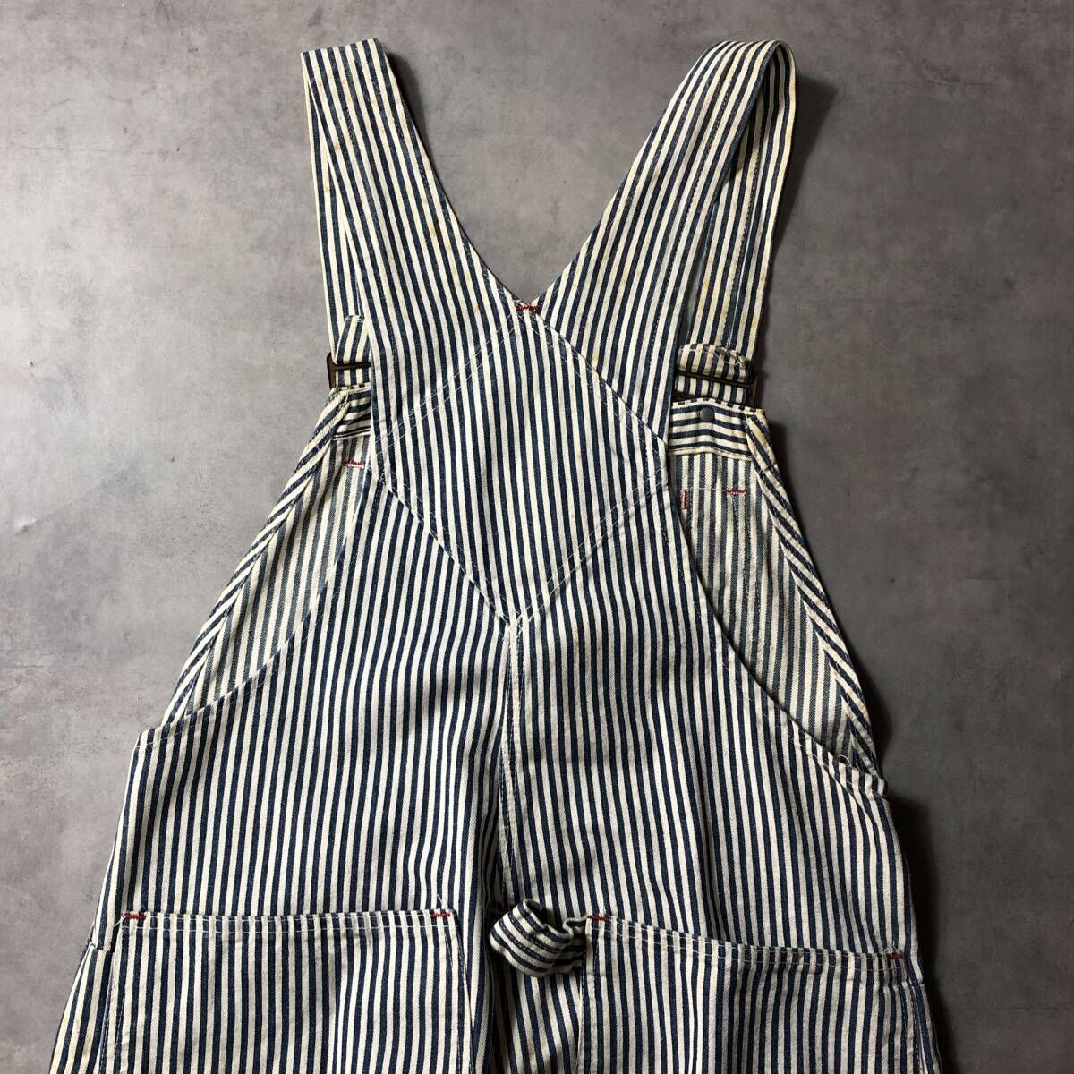 GQ4156◇BIGMAC : ストア 70's ヒッコリー オーバーオール◇w90cm XL