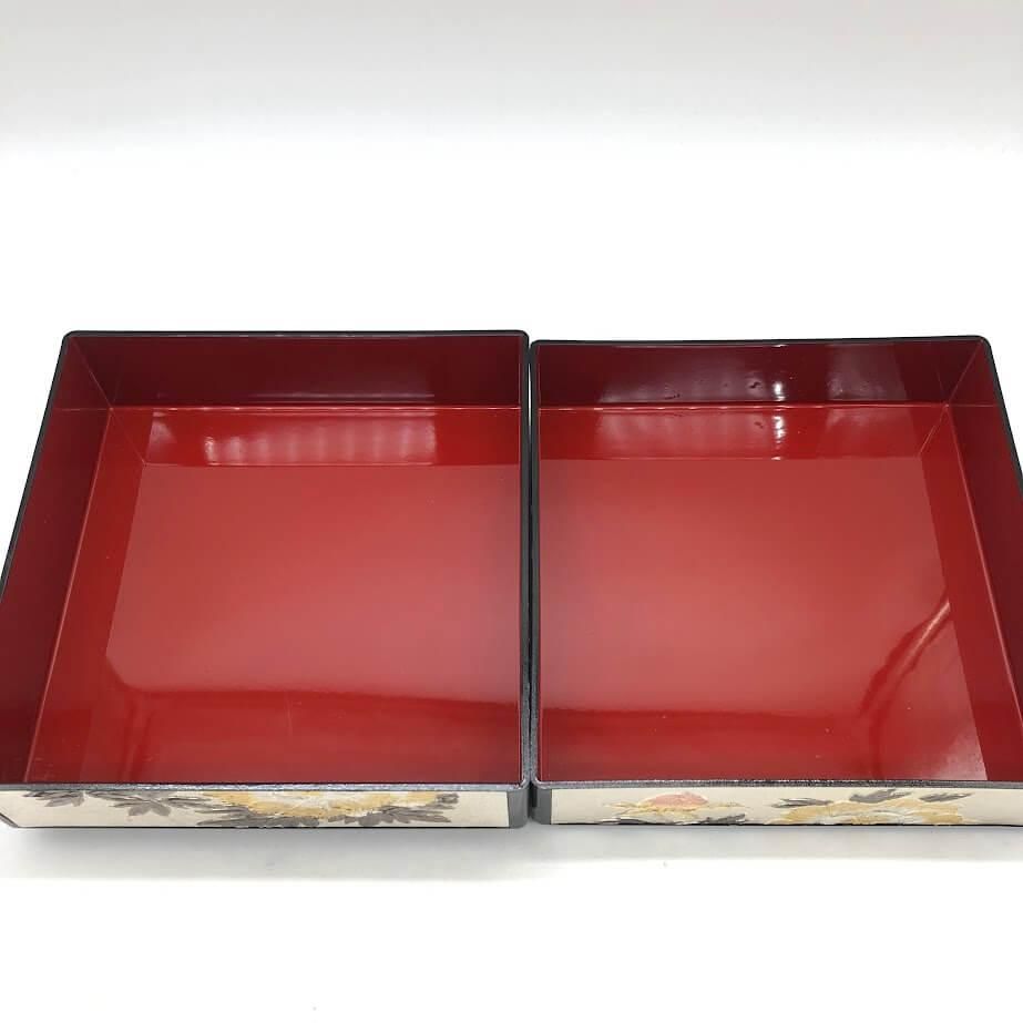 ss8101 【未使用品】 芳光作 重箱 2段 純銅彫金仕上げ 家宝 元箱入り