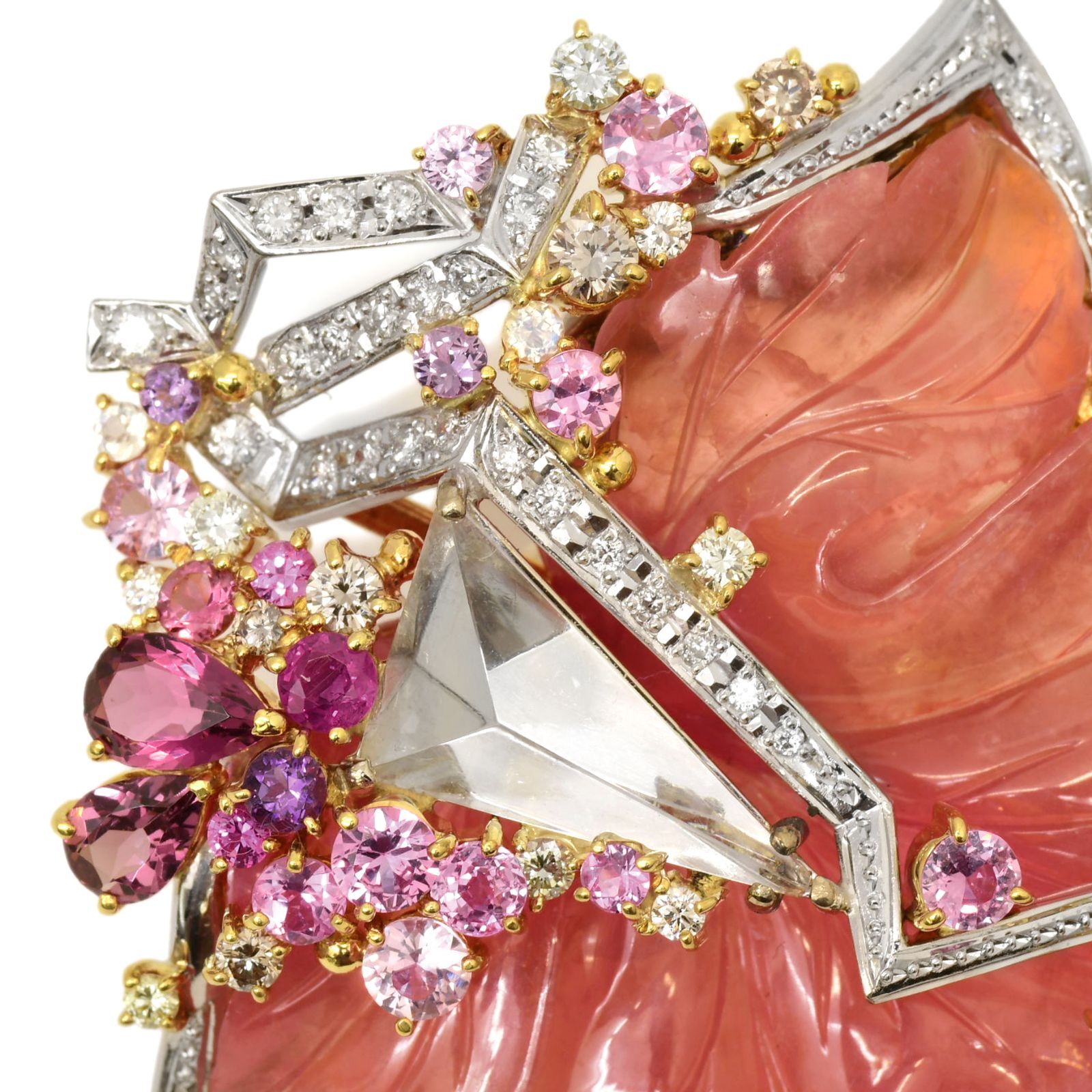 Sachi 福原佐智 K18 K18WG インカローズ マルチストーン ダイヤ