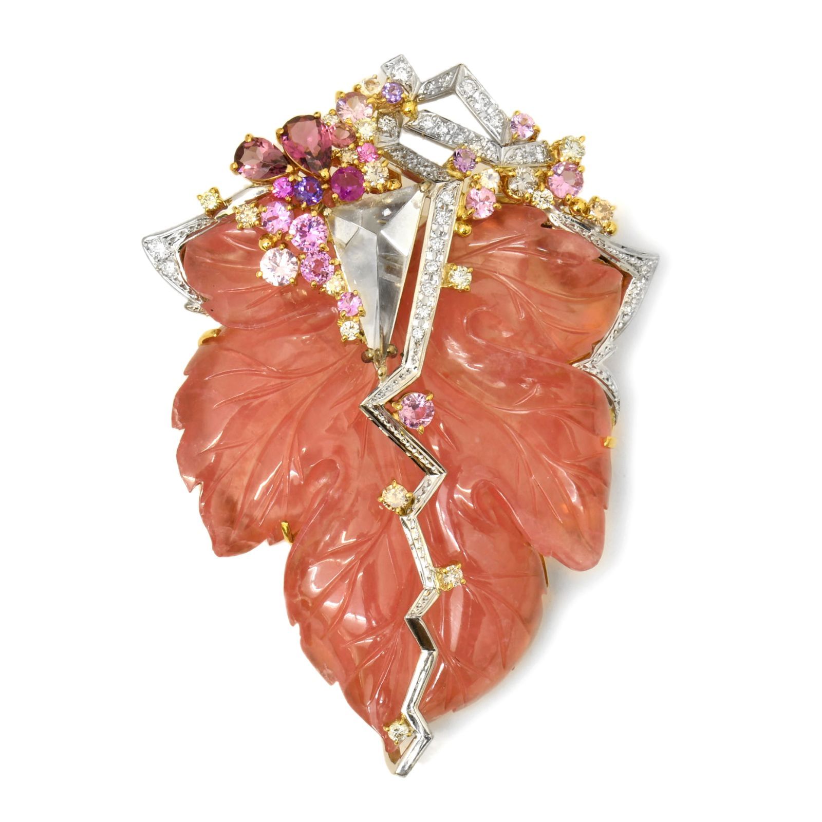 Sachi 福原佐智 K18 K18WG インカローズ マルチストーン ダイヤ