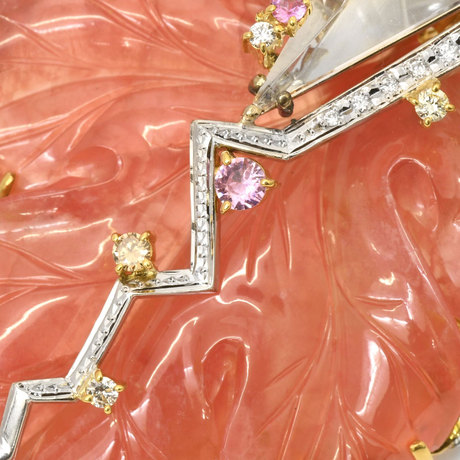 Sachi 福原佐智 K18 K18WG インカローズ マルチストーン ダイヤ