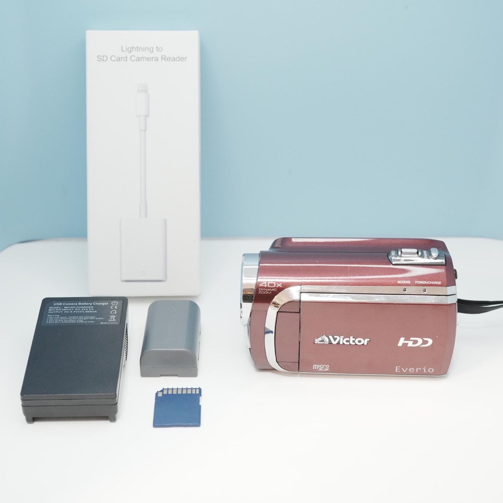 Victor Everio GZ-MG650-R ビデオカメラ スマホ転送OK フルセット 美品