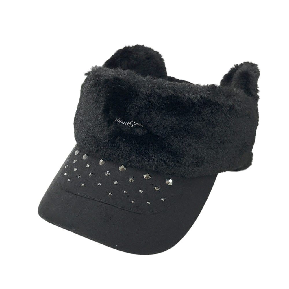 MARK&LONA マークアンドロナ ボア切替 スタッズ サンバイザー ブラック