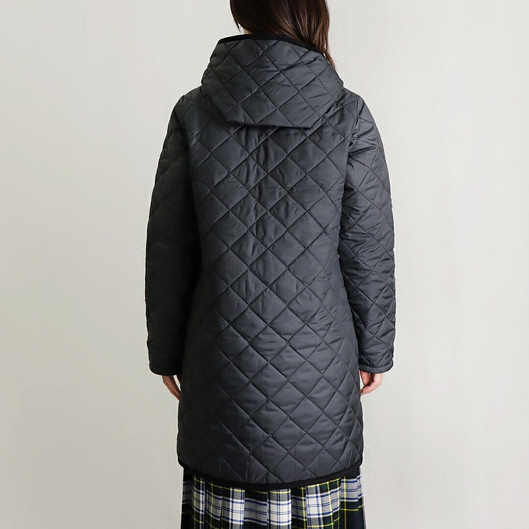 23区☆キルティングコート 23区 グレー キルティング ロングコート