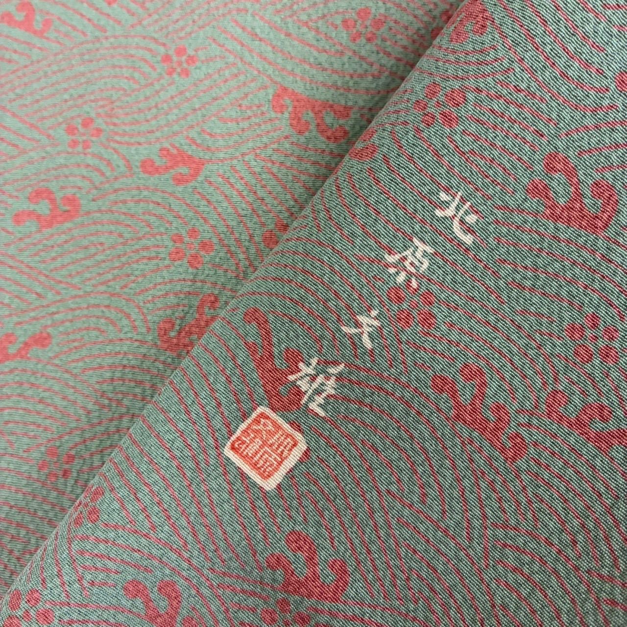 正絹　小紋　バラ模様・作家物 最高級正絹小紋夏物紋紗着尺「薔薇」 | すべての商品 | きものサロン