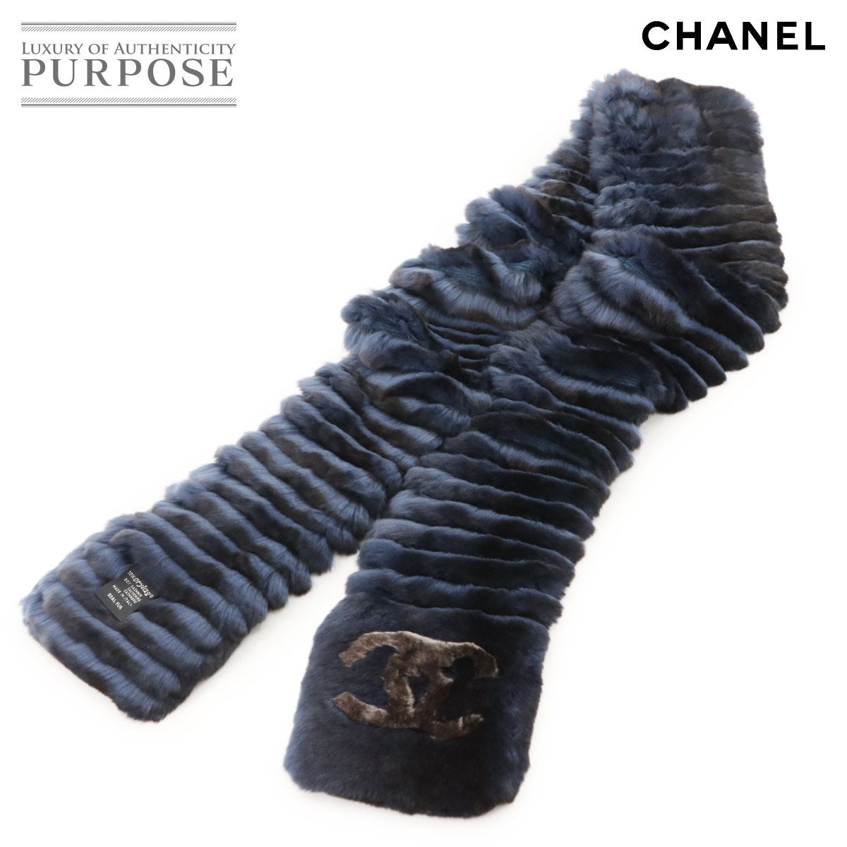 新品同様 シャネル CHANEL オリラグ ファー マフラー ラパン ラビット