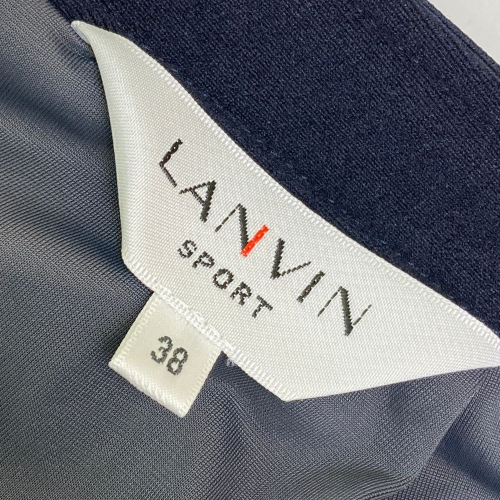 再再再値下げ新品　ランバンスポール　中綿スカート38 黒ブラック定価38500円 サイズ：38 LANVIN SPORT ランバン スポール 切替中綿ストレッチ