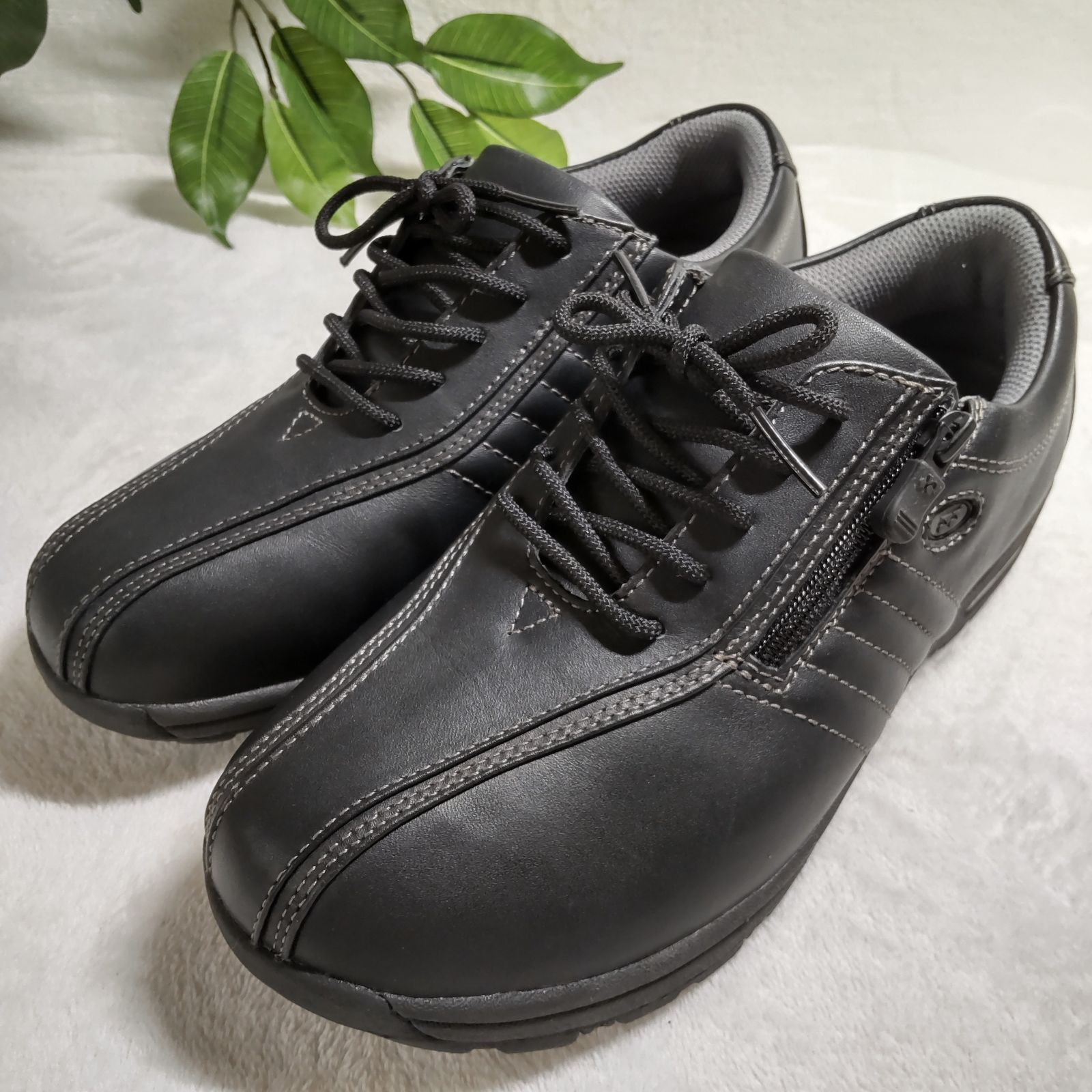 YONEX ヨネックス ウォーキングシューズ パワークッション サイドジップ 黒 ブラック 23 0 cm