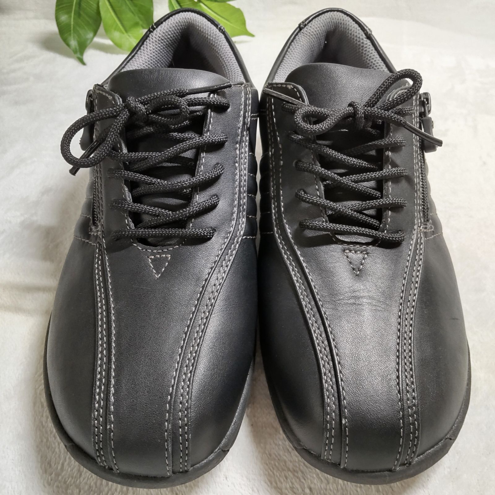 YONEX ヨネックス ウォーキングシューズ パワークッション サイドジップ 黒 ブラック 23.0 cm