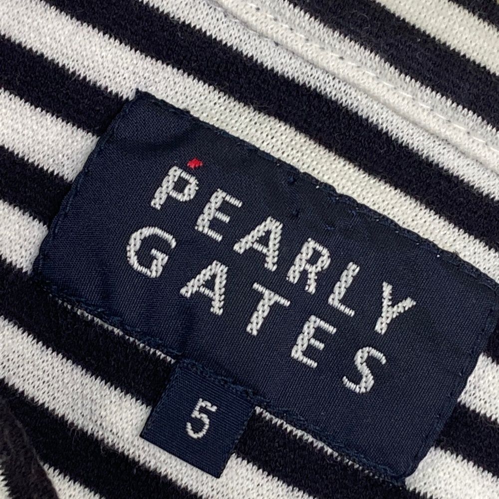 サイズ：5 PEARLY GATES パーリーゲイツ 半袖ポロシャツ ストライプ柄
