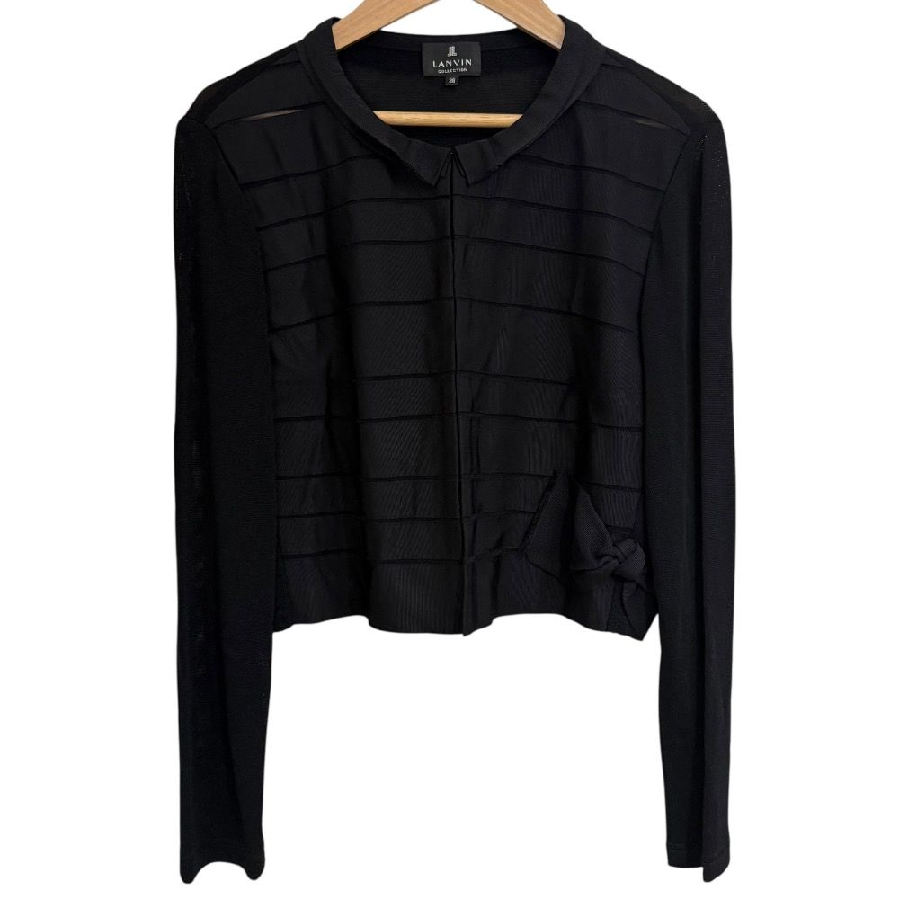 LANVINコレクション ボレロカーディガン38 黒 LANVINコレクション ボレロカーディガン38 黒 LANVINコレクション