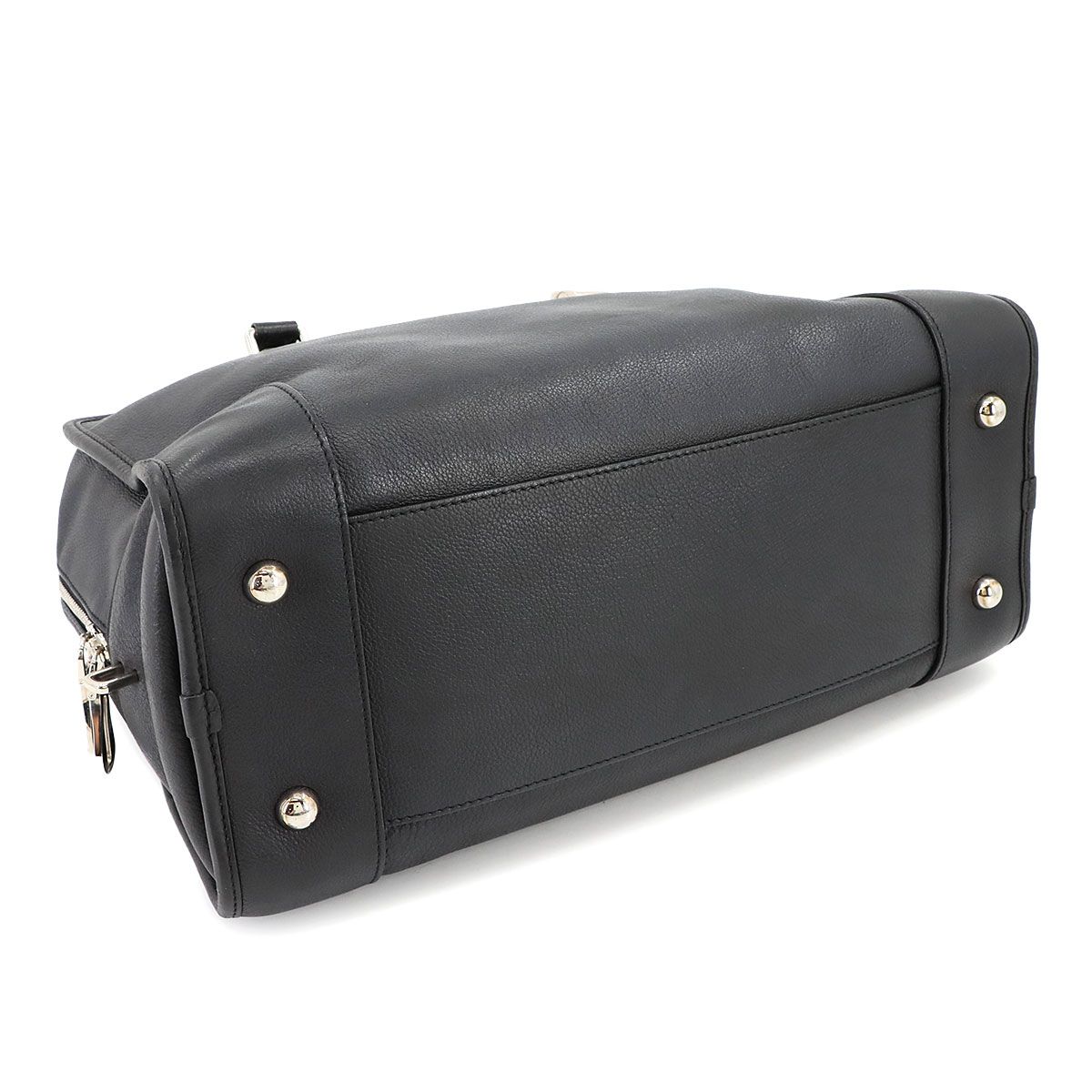 人気 LOEWE アマソナ 36 ブラックレザー ハンドバッグ ロック付き LOEWE アマソナ 36 ハンドバッグ ブラウン シルバー レザー