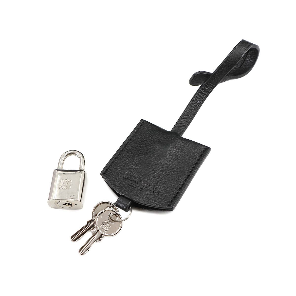 ロエベ LOEWE アマソナ 36 ハンド バッグ レザー ブラック シルバー