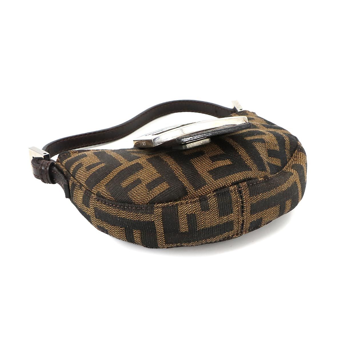 FENDI クロワッサンミニ 美品 フェンディ FENDI ズッカ ミニ クロワッサン ポーチ キャンバス