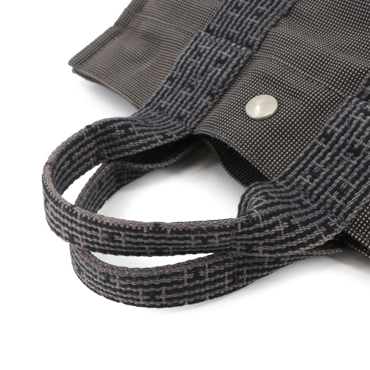 【美品】エルメス エールライン PM トートバッグ キャンバス シルバー金具 1円 □美品□ HERMES エルメス エールラインPM キャンバス シルバー