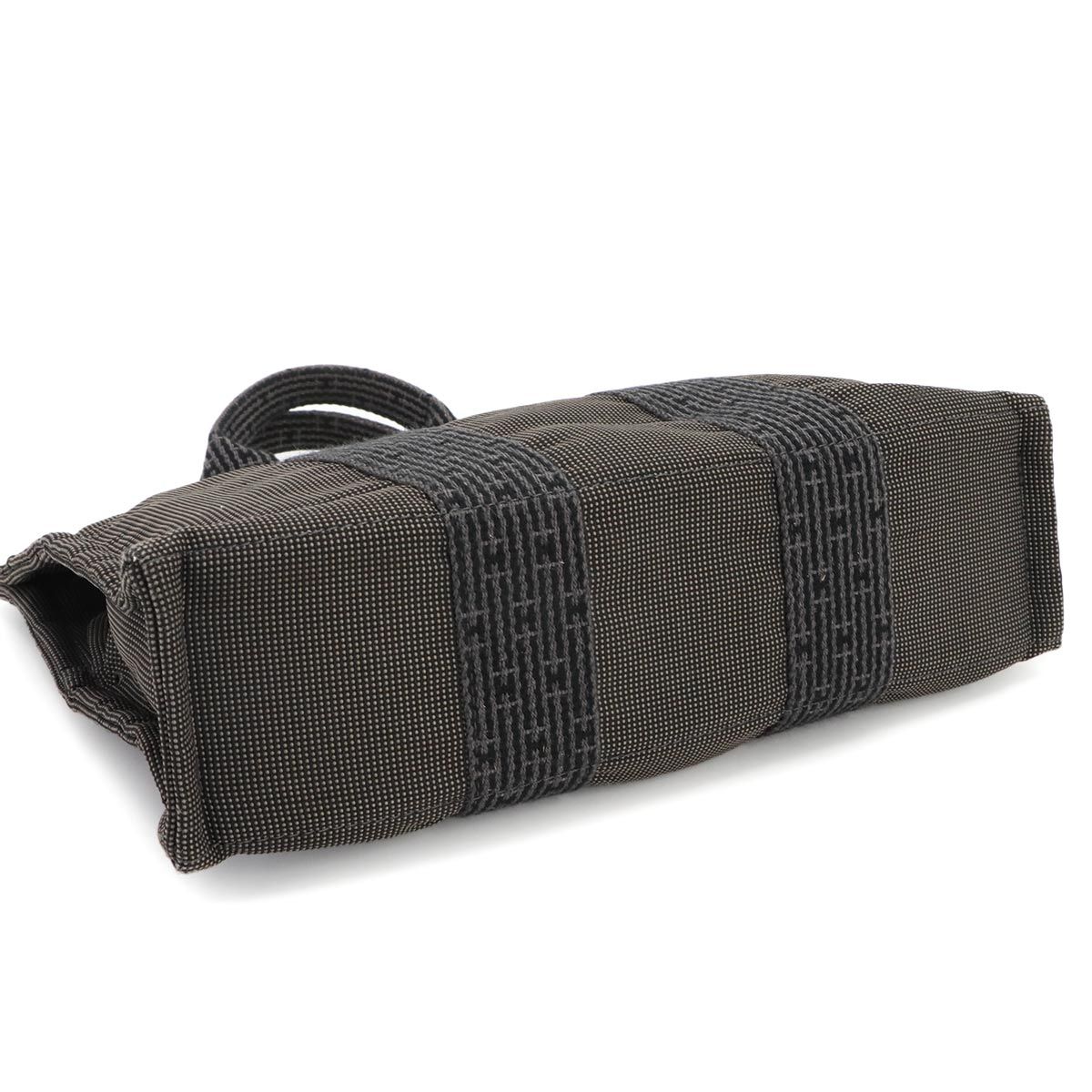 エルメス HERMES エールライン トート PM バッグ キャンバス グレー