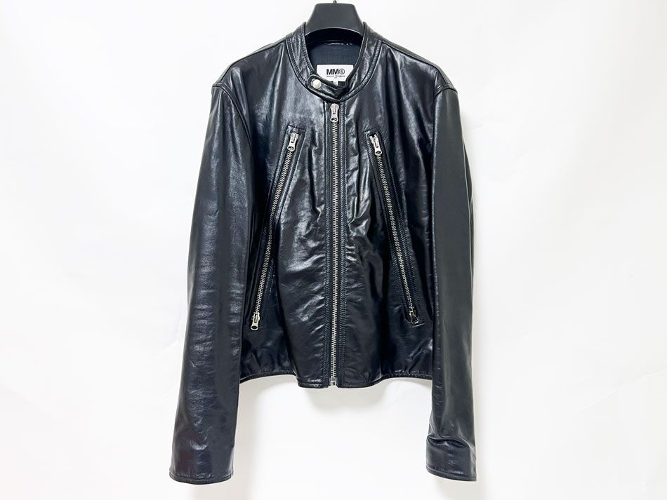 MM6 メゾンマルジェラ レザージャケット アウトレット】【ラスト1点】MM6 Maison Margiela エムエム 6 メゾン