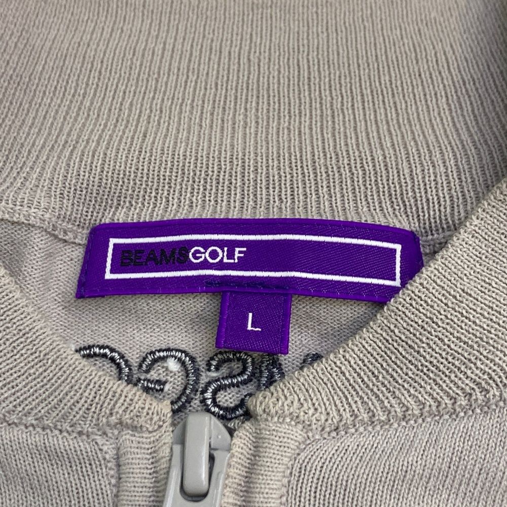 サイズ：L BEAMS GOLF ビームスゴルフ ニット ジップジャケット ロゴ
