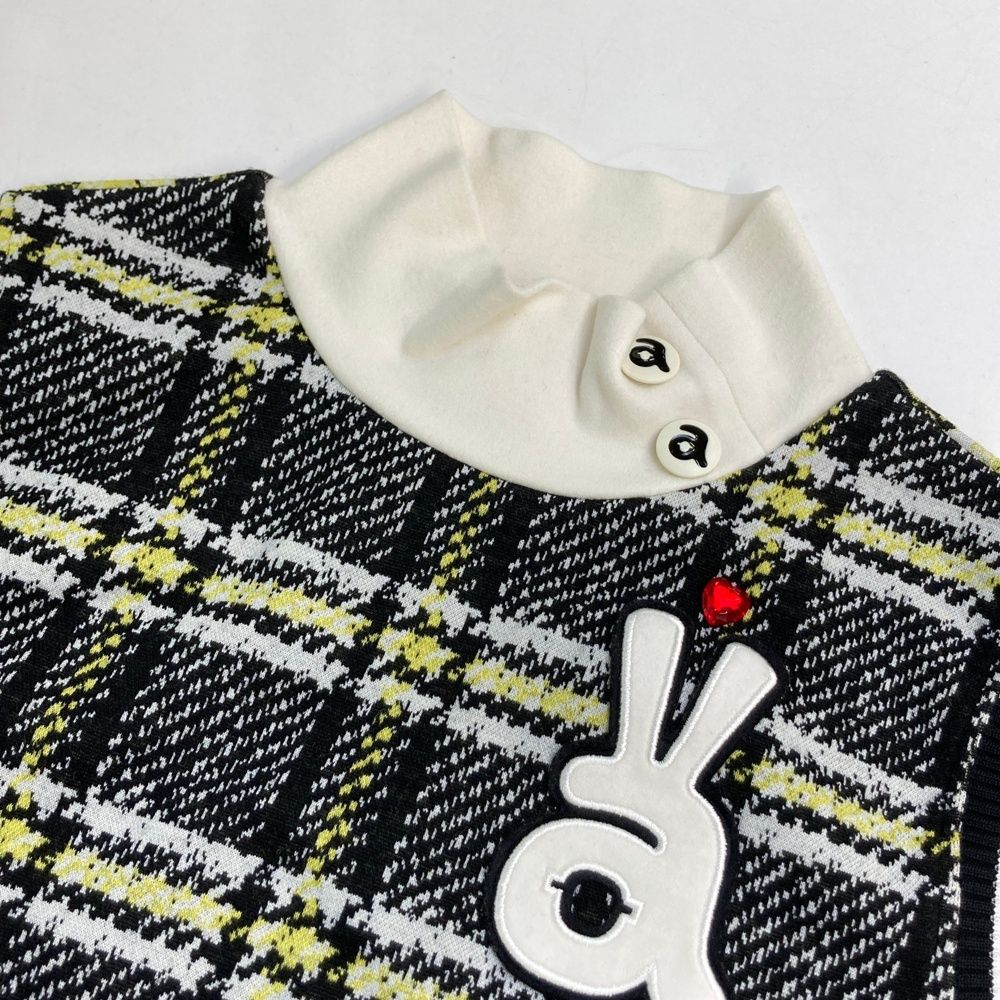 サイズ：40 ARCHIVIO アルチビオ ハイネックニットベスト チェック柄