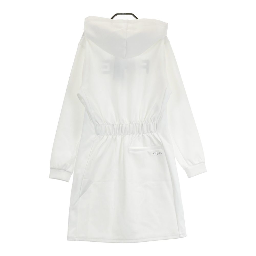 【新品】PING　長袖　ワンピース　白　L　ゴルフ　フード付き 新品】PING 長袖 ワンピース 白 L ゴルフ フード付き 長袖ワンピース