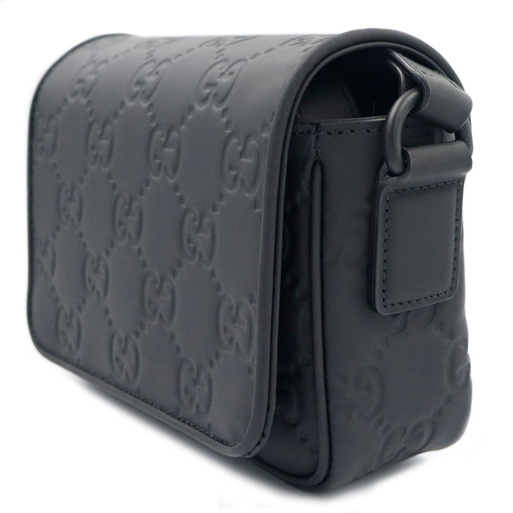 グッチ スーパーミニ ショルダーバッグ 斜め掛け GG ラバーエフェクト