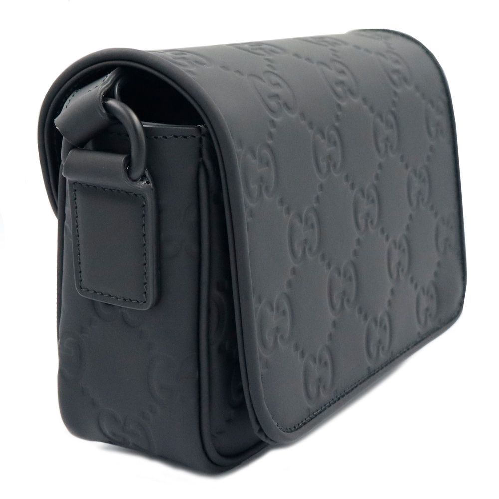 グッチ スーパーミニ ショルダーバッグ 斜め掛け GG ラバーエフェクト