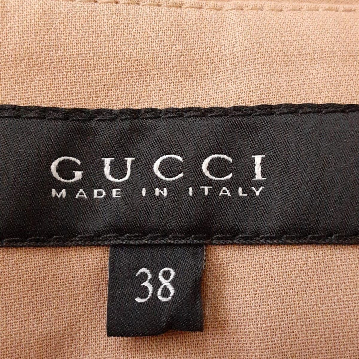GUCCI(グッチ) スカート サイズ38 S レディース美品 ベージュ 膝丈