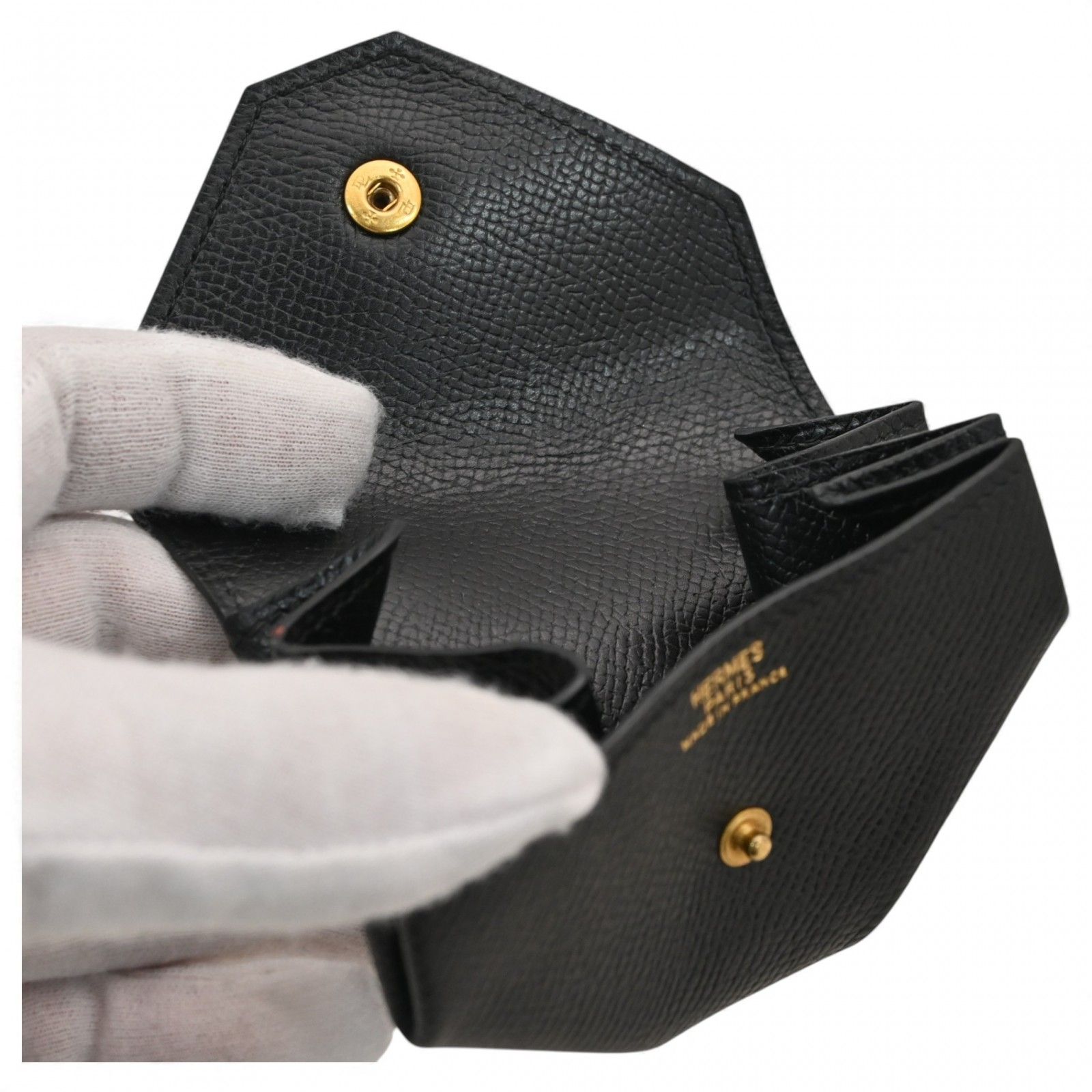 エルメス ル・ヴァンキャトル コインケース ブラック Aランク he8810mh