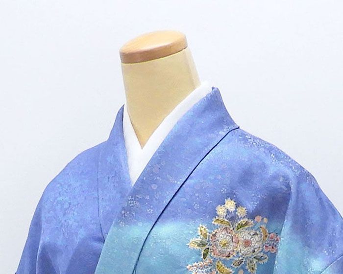 訪問着 正絹 桐屋翠山工房 絞り 辻が花模様 身丈163cm 裄丈68cm 美品
