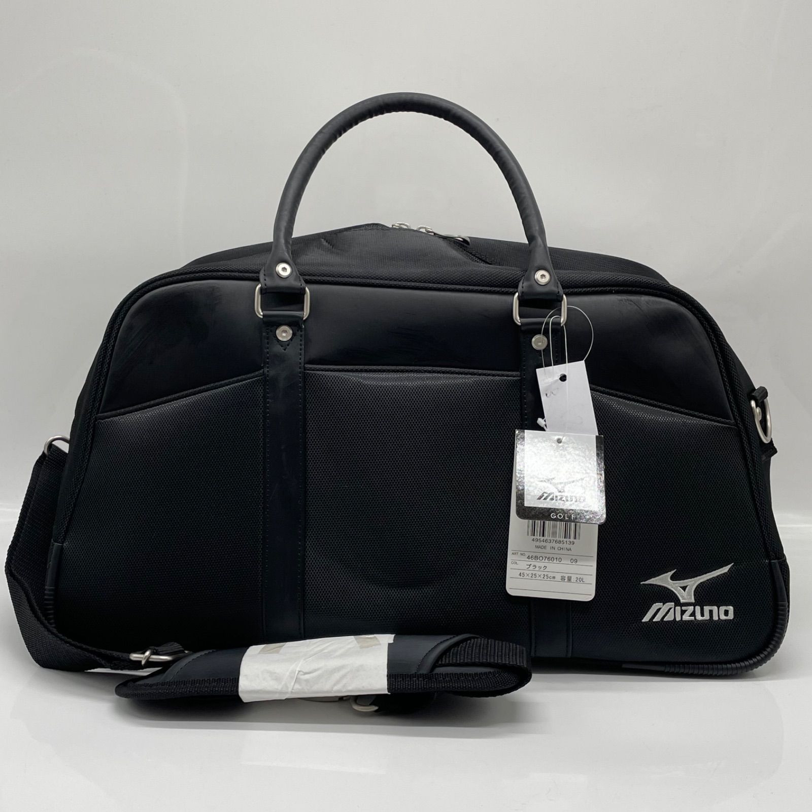 良好　  GOLF ラウンドボストンバッグ　2way BN6811○Mizuno GOLF ボストンバッグ 2WAYバッグ 46BO76010 09