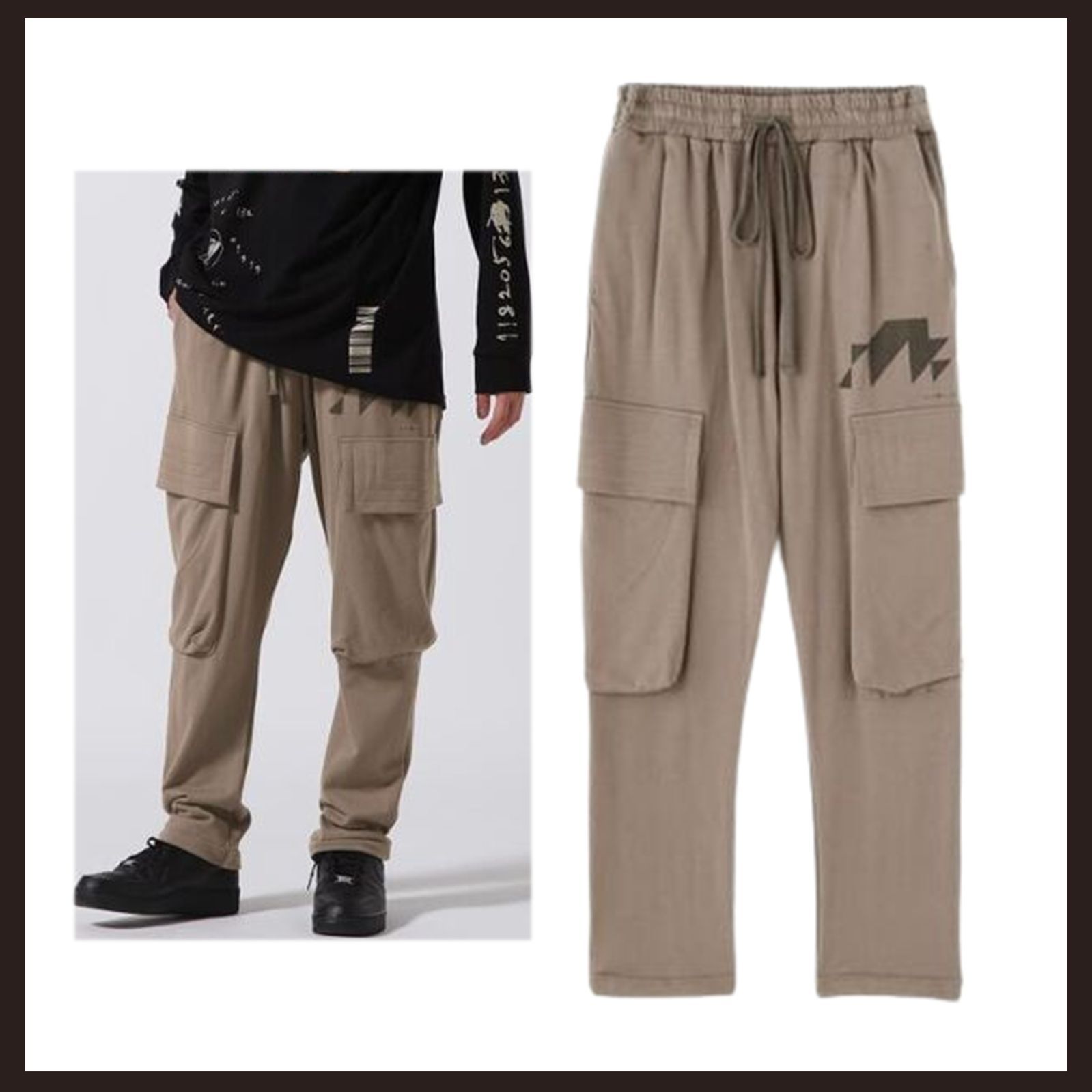 A.F ARTEFACT サイドジップ カーゴパンツ サイズ2 カーキ A.F ARTEFACT