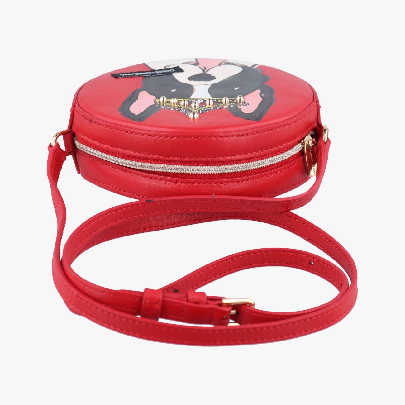 ドルチェ＆ガッバーナDolce & Gabbanaドッグ プリント レッド×マルチ