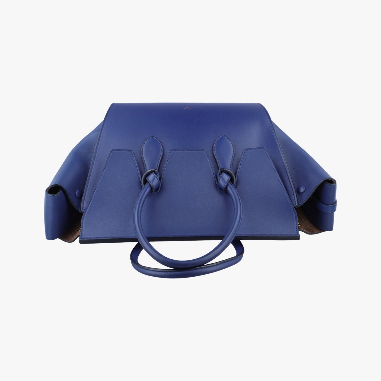 美品　CELINE セリーヌ　サングル　バケット　ブルーレザー CELINE セリーヌ サングルバケット ミディアム ショルダー ブルー