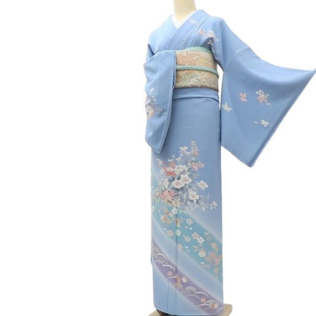 百華❀Y4042◇美品未着用 正絹 仕付け糸付 手縫い仕立て 訪問着 着物
