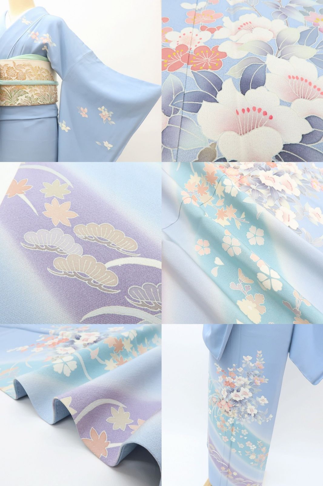 百華❀Y4042◇美品未着用 正絹 仕付け糸付 手縫い仕立て 訪問着 着物