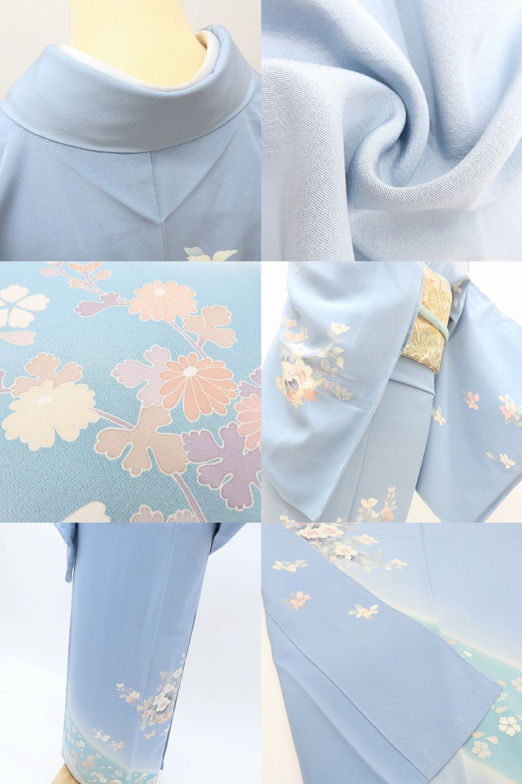 百華❀Y4042◇美品未着用 正絹 仕付け糸付 手縫い仕立て 訪問着 着物