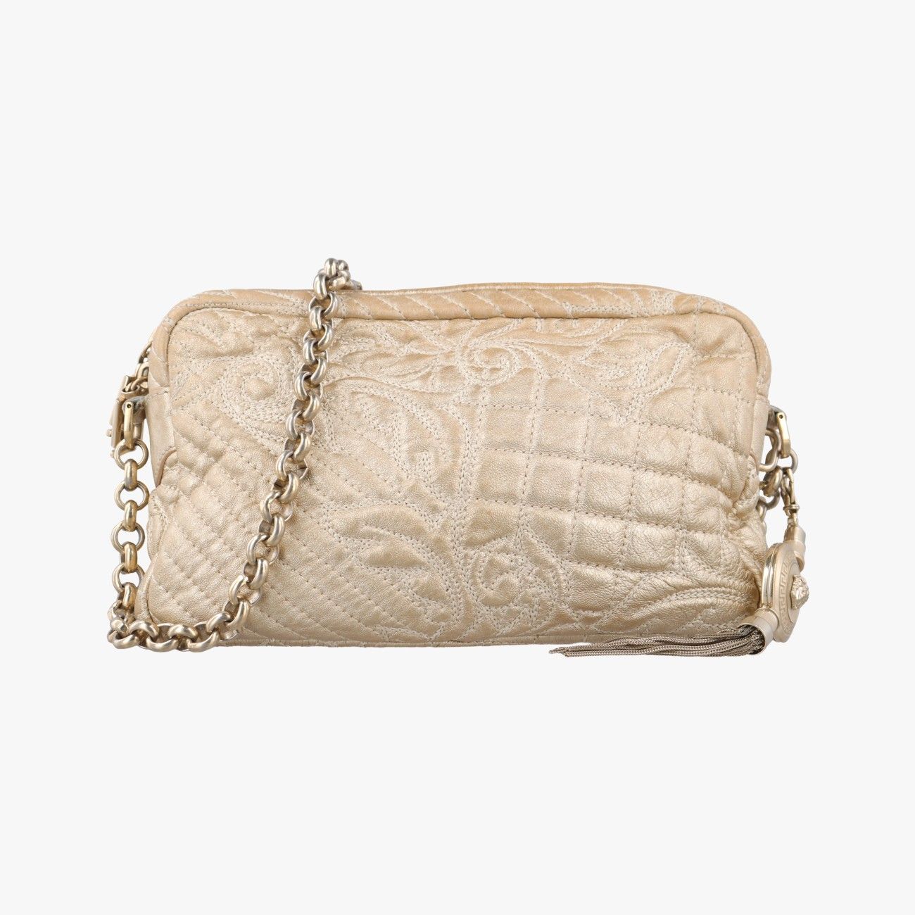 ヴェルサーチェ(ヴェルサーチ)VERSACEメデューサ チャーム ヴァニタス ゴールド レザー ヴェルサーチェ(ヴェルサーチ)VERSACEメデューサ  チャーム ヴァニタスブラックレザー 2024年9月着用情報】K-