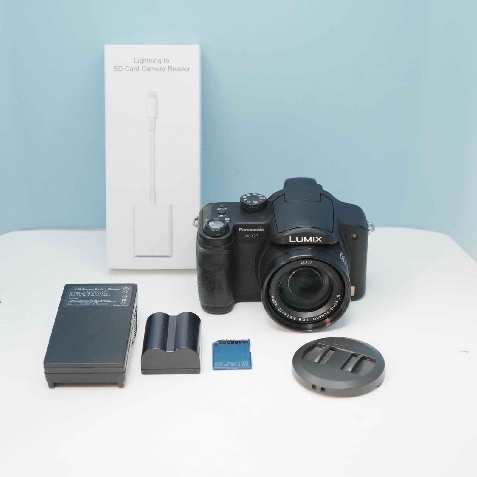 スマホ転送可 Panasonic デジタルカメラ FZ7 SDカード他 Panasonic LUMIX DMC-FZ7 デジカメ スマホ転送OK フルセット 美品