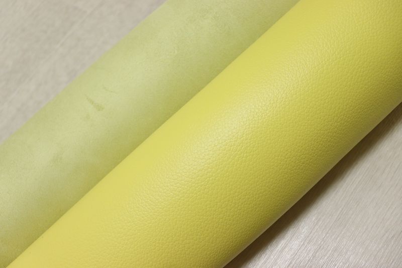 イエロー 220ds クロム革 牛革 国産 レザー シボ型押し はぎれ 一枚革 レザークラフト 革 皮 本革 diy 生地 材料