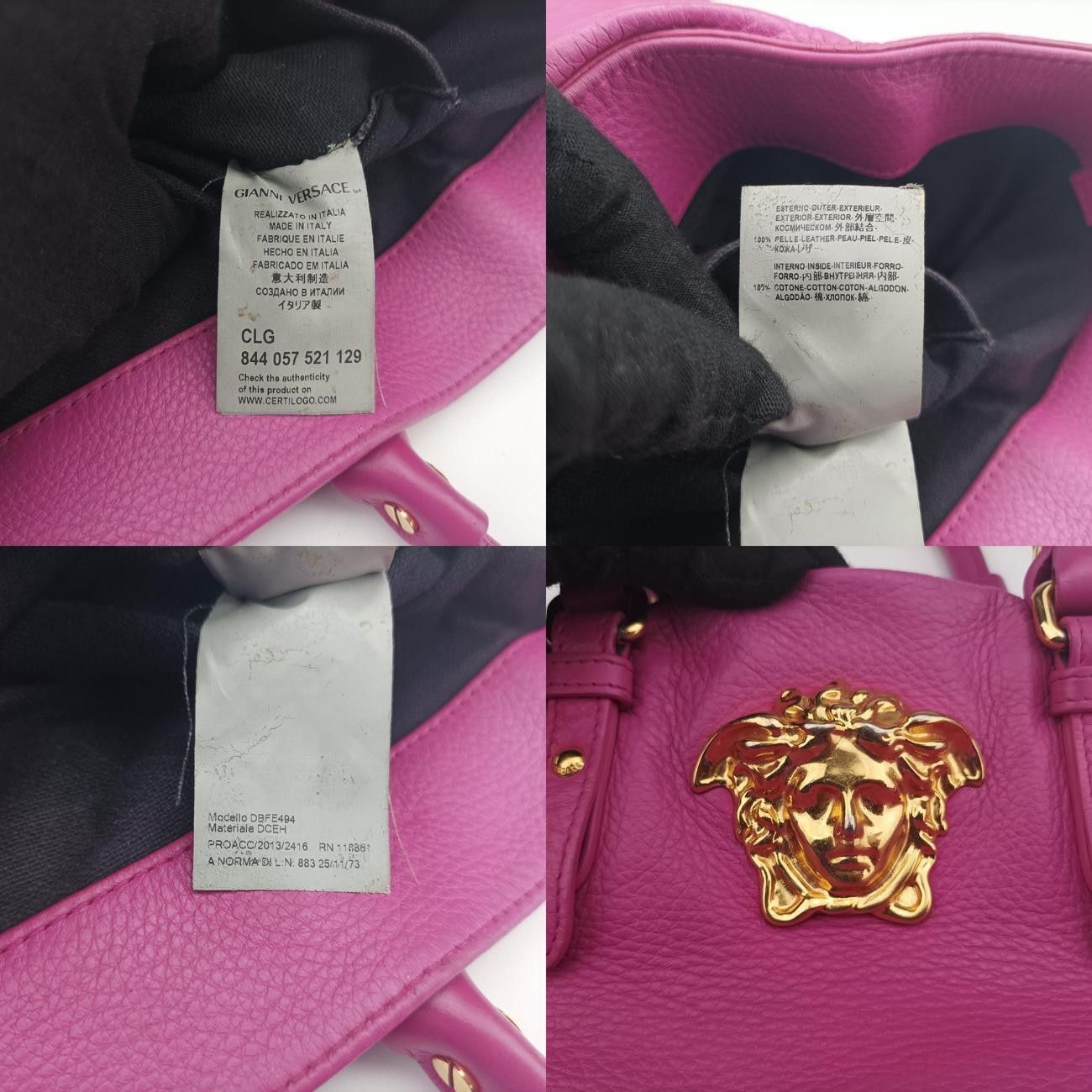 ヴェルサーチェ(ヴェルサーチ)VERSACEメデューサパレス ピンク レザー