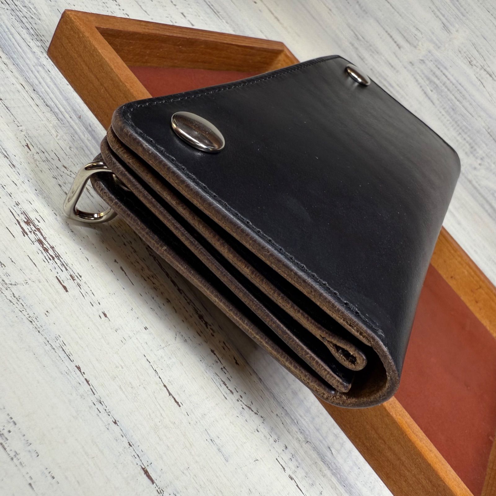 トラッカーウォレット ロング 3層】クロムエクセル 茶芯 TALON