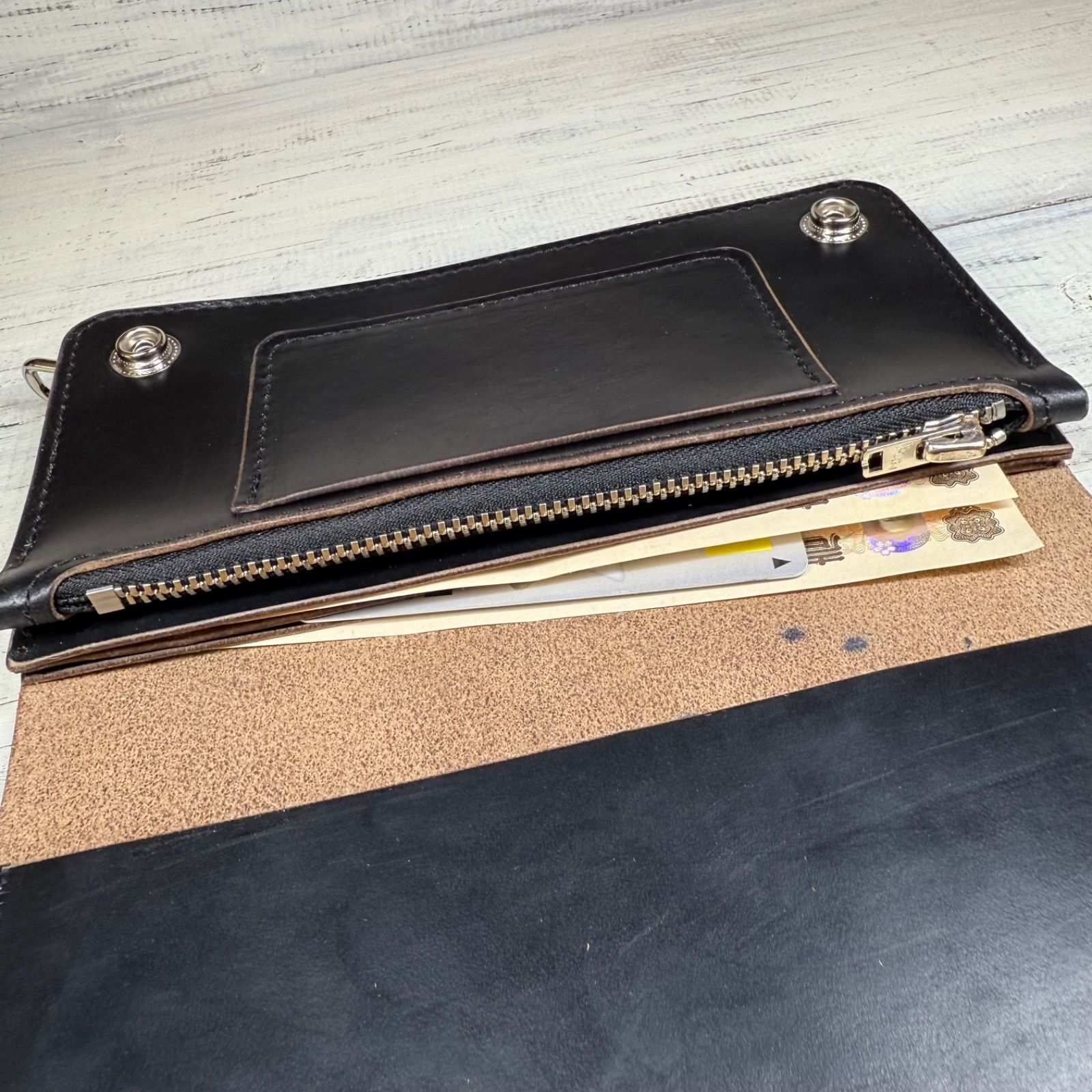 トラッカーウォレット ロング 3層】クロムエクセル 茶芯 TALON