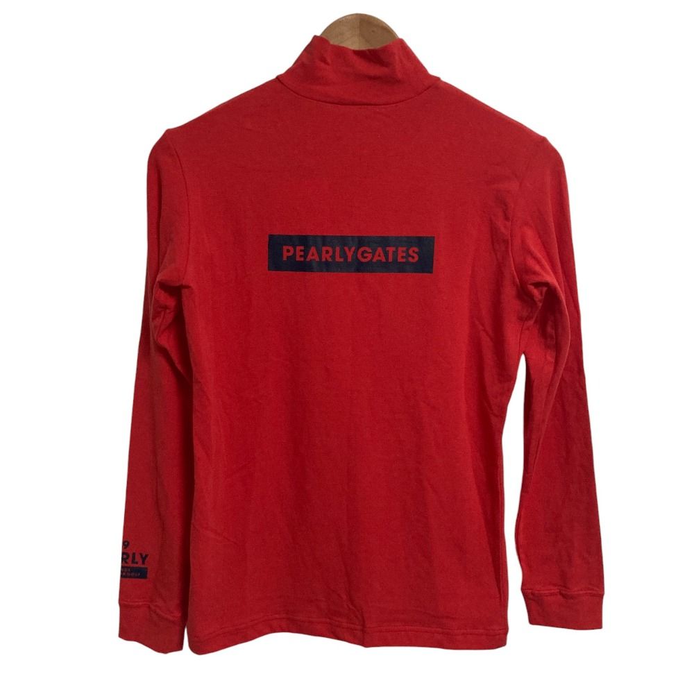 新品同様 PEARLY GATES パーリーゲイツ ロゴプリント 長袖 ハイネック