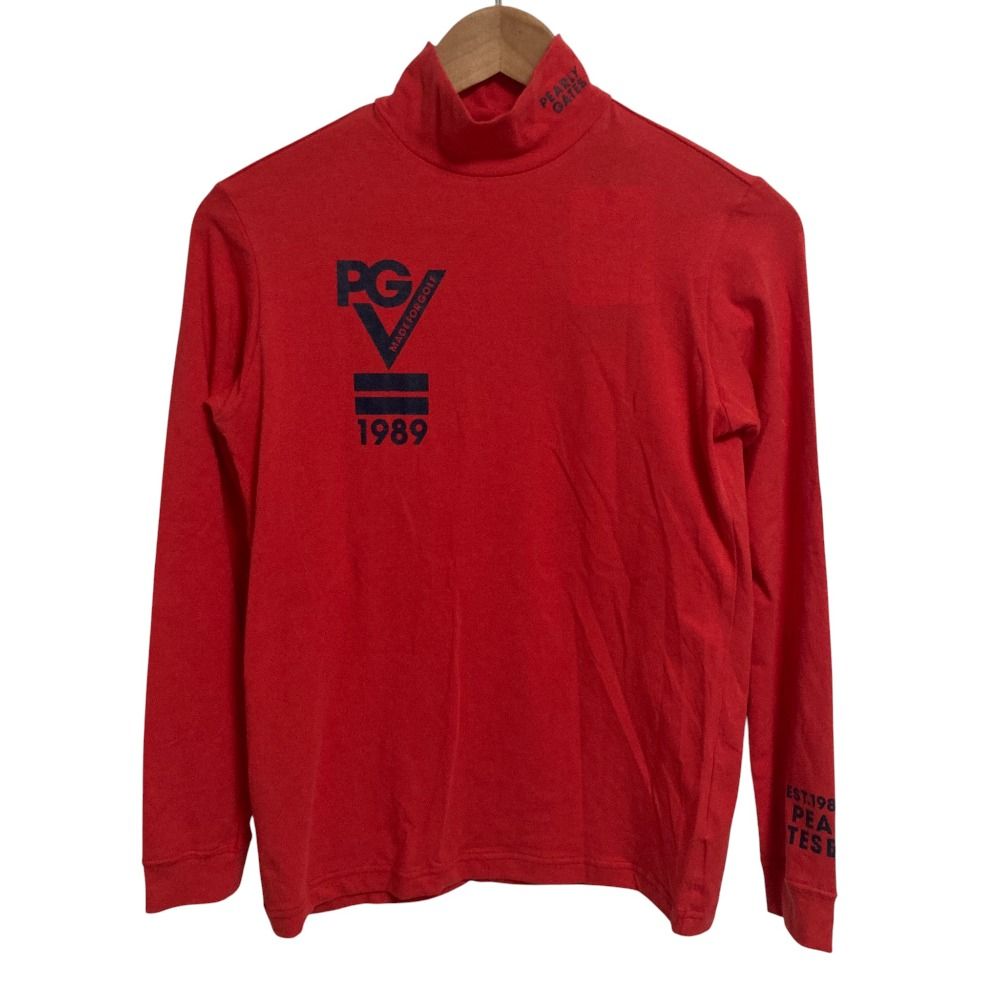 新品同様 PEARLY GATES パーリーゲイツ ロゴプリント 長袖 ハイネック